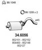 OPEL 852151 Middle Silencer